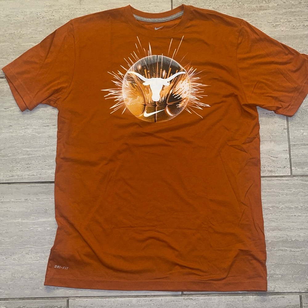 Nike Dri-Fit Texas Longhorns Basketball T-Shirt Burnt Orange Just Do It